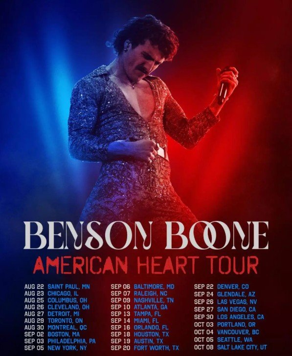 Benson Boone 2025 American Heart Tour Dates & Tickets